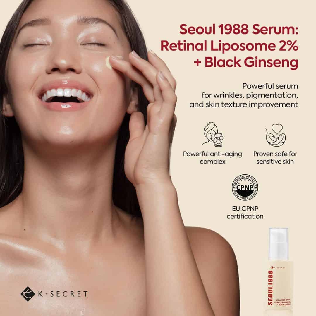 K-SECRET SEOUL 1988 Serum: Retinal Liposome 2% + Black Ginseng