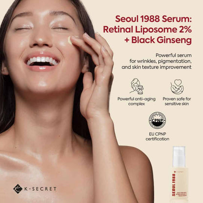 K-SECRET SEOUL 1988 Serum: Retinal Liposome 2% + Black Ginseng