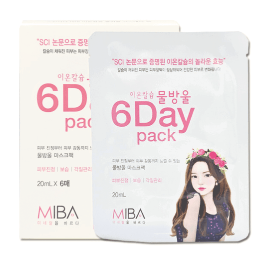 MIBA Ion Calcium Waterdrop 6 Day Mask (6 Masks) - Miessential