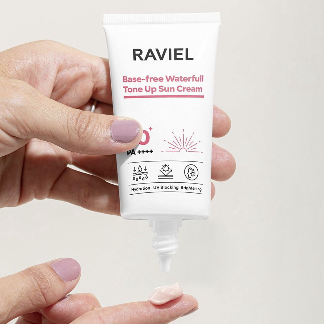 Raviel Base-free Waterfull Tone Up Sun Cream - Miessential