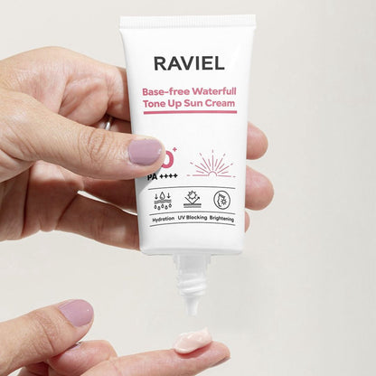 Raviel Base-free Waterfull Tone Up Sun Cream - Miessential
