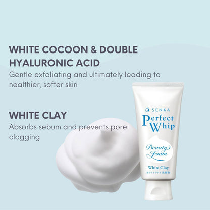 Shiseido Senka Perfect Whip White Clay - Miessential