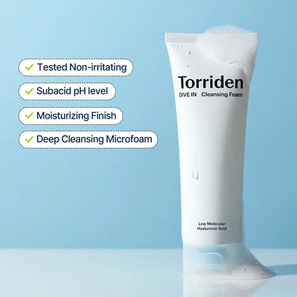 TORRIDEN Dive In Low Molecular Hyaluronic Acid Cleansing Foam - Miessential